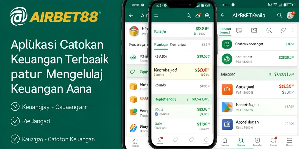 Antarmuka <strong>AIRBET88</strong> yang sederhana dan fungsional untuk mencatat keuangan.