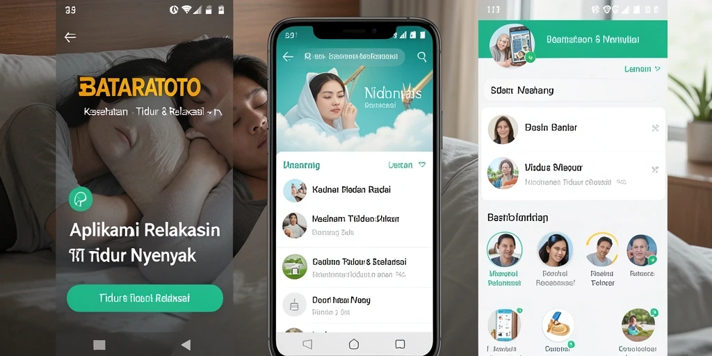 Antarmuka aplikasi BATARATOTO dengan fitur relaksasi yang menenangkan.