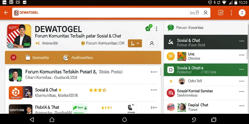 Antarmuka DEWATOGEL yang menarik dengan fungsi Forum Komunitas.