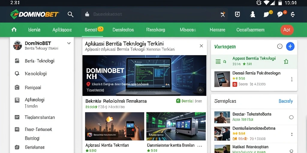 Antarmuka apik <strong>DOMINOBET</strong> yang modern dan ramah pengguna.