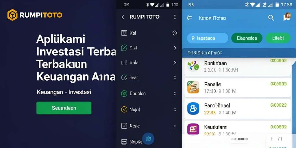 Screenshot utama RUMPITOTO menampilkan antarmuka Investasi yang intuitif.